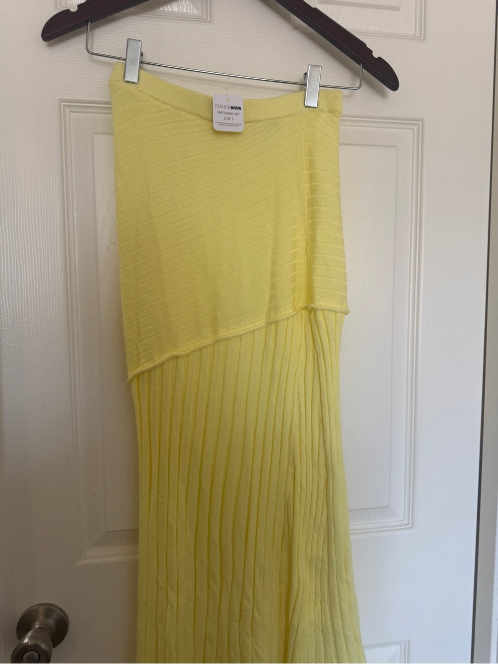 Fashion Nova – Long Time Crush Maxi Skirt Set (Yellow) NWT, Size S - Picture 11 of 12